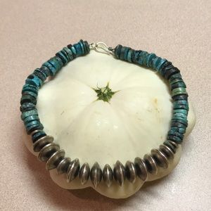 Turquoise & Navajo Pearl Choker (Authentic)
